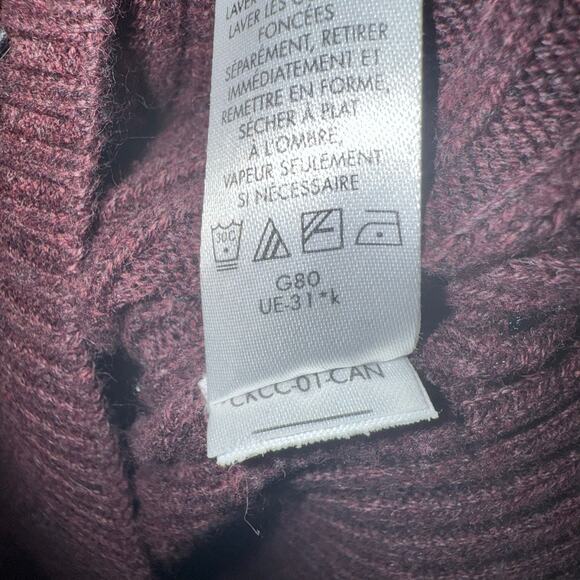 Calvin Klein Mens 1/4 Zip Knit Mock Neck Colorblock Sweater Burgundy Size Small - Picture 6 of 8